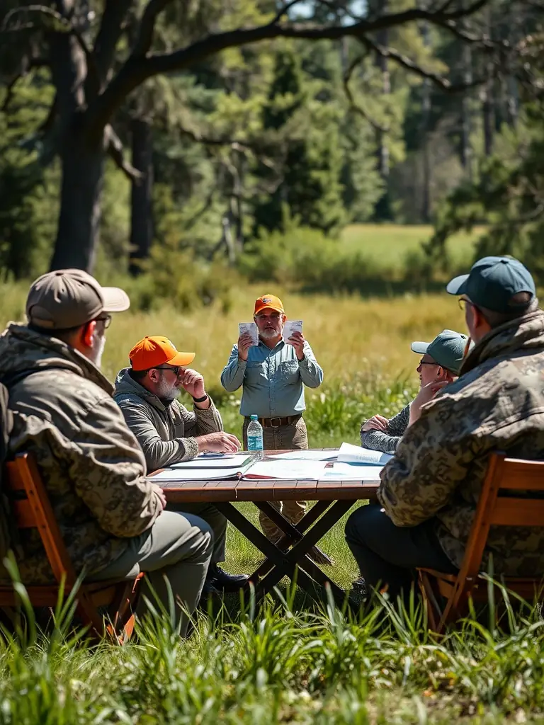 A photo of participants learning about responsible fishing techniques during a workshop organized by SOCIETE DE PECHE DU PLAN D'EAU COMMUNAL.