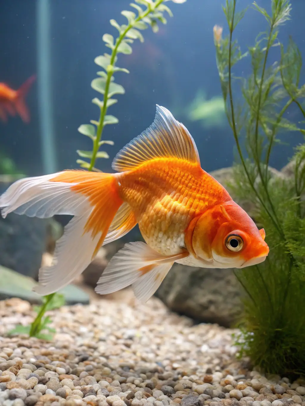 A close-up shot of a healthy fish in its natural habitat within the communal water body, emphasizing the organization's dedication to protecting piscicultural resources.